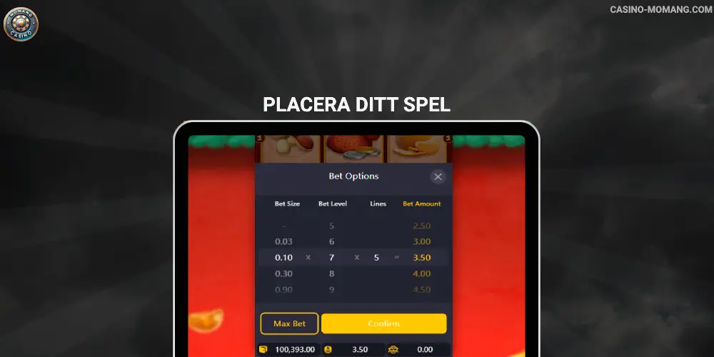 Placera ditt spel Momang Casino