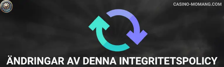 Ändringar av denna integritetspolicy Momang